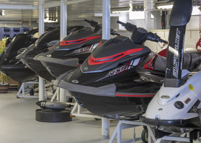 SuRi Superyacht Yamaha High Performance jet-skis in the garage